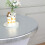 Silberfarbene Cocktailtischdecke aus Spandex 3