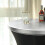 Silberfarbene Cocktailtischdecke aus Spandex 4