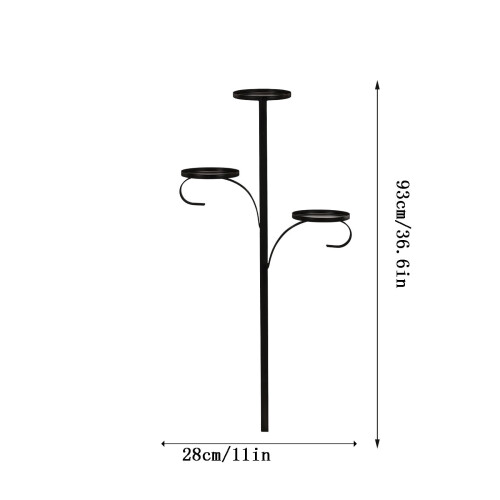 Candelabro de 3 níveis para topo de árvore de Natal de 91 cm (36 polegadas) 1