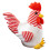Grote pluche kip, knuffeldier, 30 cm 2