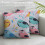Kinderkussensloop roze met witte uilenprint, 2 stuks 3