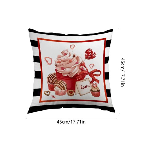 Federa a forma di cuore 45x45 cm per divano e letto 2