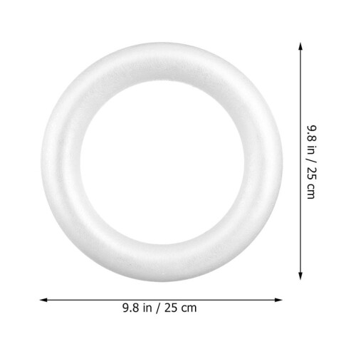 Formă de cerc din spumă albă, 25 cm 1