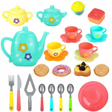 Pluspoint Tea Set Tea Party Pretend Playset For Kids Tea Set Party With Dessert Candy Muffin Toys Including Teapot Cups & Plates Girls Kitchen Toy G