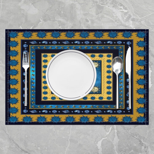 Σετ σουπλά από λινό, 4 τεμ., 12x18 ίντσες 1