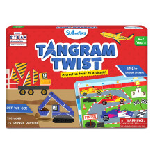 Skillmatics Tangram Puzzles - Vehicles Stem Games Educational Learning Activity & Toy 150+ Foam Tangram Stickers Brain Teasers Arts & Crafts For