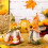 Handmade Felt Fall Gnome Ornament Autumn Swedish Tomte 3