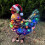 2D LED kersttuinpaal – Kippendesign 4