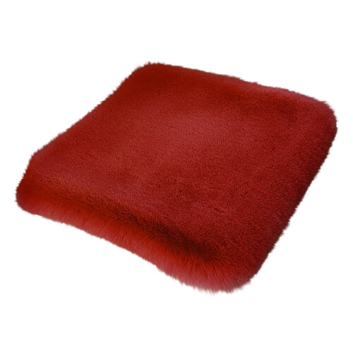 Driver Seat Cushion Winter Plush Warm Thickened 17.7x17.7 1
