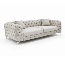 (Ice Velvet, 3 Seater) Monaco Sofa 3+2 Set 1,2,3 Seater Chesterfield Velvet Couch Longue Lounger Settee