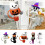 Σετ 5 σκουφάκια από άχυρο για το Halloween, με διακοσμητικά σιλικόνης 10 χιλιοστών 1