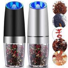 Conjunto de 2 moedores de pimenta elétricos por gravidade