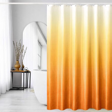 Oransje Ombre Vaffelvevd Dusjforheng