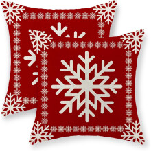 Julörngott Linne Snöflinga 18x18 Set om 2