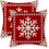 Julörngott Linne Snöflinga 18x18 Set om 2 1