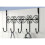 Over-Door Coat Rack with 5 Hooks Black 1 Pc 1