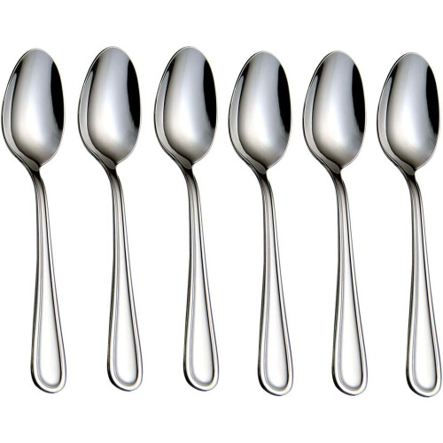 Conjunto de colheres de chá em aço inoxidável, 6 ou 12 peças, 16 cm (6,29 polegadas)