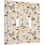 Plaque murale papillon vintage beige à 2 emplacements 1