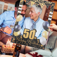 Cadre photomaton et lunettes de soleil pour un 50e anniversaire