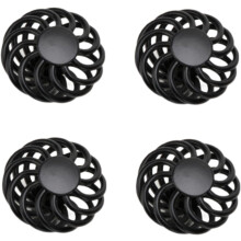Black Round Cabinet Knob Handle 4 Pack 35 x 36 mm