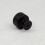 28mm Matt Black Round Reeded Cabinet Knob 5