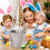 Easter Bunny Basket with Handle for Kids Easter Egg Hunt 2