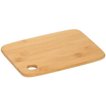 Bamboo Wood Cutting Board 19.5x15cm Small Wooden Kitchen Chopping Board with Hanging Hole 0.8cm Thick