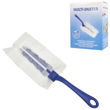 Multi Surface Duster with 15 Refill Pads Blue Plastic Ergonomic Handle Dry Dusting Tool
