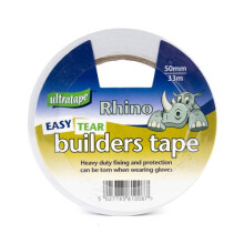 White Builders Tape 50mm x 33m 3 Pack 99m Flame Retardant PVC Electrical Insulation Tape for Construction Cables and Ducting