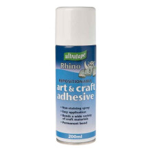 Art and Craft Spray Adhesive 200ml Multi Purpose High Strength Bond for Foam Metal Wood and Laminate Repositionable to Permanent