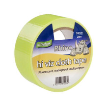 Yellow High Visibility Cloth Tape 50mm x 20m Waterproof Fluorescent Safety Tape for Floor Marking Hazard Warning and DIY