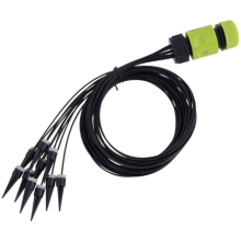 Micro Drip Irrigation Kit with 10 Adjustable Watering Tips and 155cm Hose Individual Flow Control for Potted Plants and Small Beds