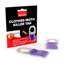 Clothes Moth Killer Tag Pack of 2 Wardrobe and Drawer Fabric Protection Tags Effective for Up to 3 Months