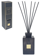 Aventi Scented Reed Diffuser 1 Litre Black Glass Bottle with Reeds Long Lasting Home Fragrance Contemporary Style