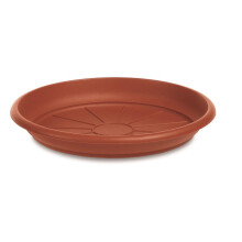 Plastic Saucer Terracotta 26cm Diameter Mediterranean Line Lightweight Indoor Outdoor