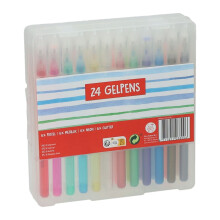 Gel Pens Set of 24 Multicolour for Drawing Colouring Crafting and Writing Smooth Flowing Gel Ink for Home and School Use