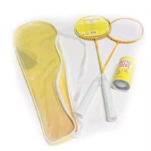 Badminton Set for 2 Players with 2 Rackets 2 Shuttlecocks and Carrying Case 68.5cm Aluminium and Fibreglass Rackets