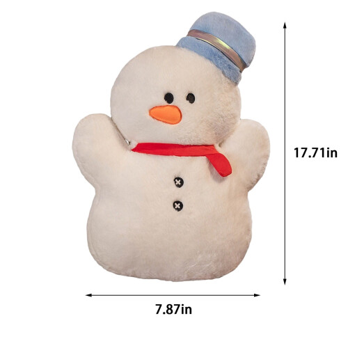 Boneco de Neve de Pelúcia Natalino 45cm Branco 2
