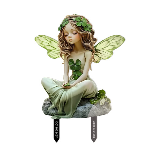 Böhmische Feengartenstatue aus Acryl, Blumentopfstopfen 1