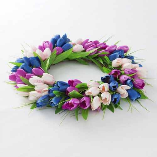 Guirlanda artificial de tulipas de 40 cm (15,7 polegadas) 2