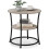Side Table Round 2-Tier Steel Frame Nightstand 1