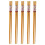 Baguettes en bambou rouges, 5 paires réutilisables 1