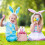 Easter gift bucket leather bunny ear design 5