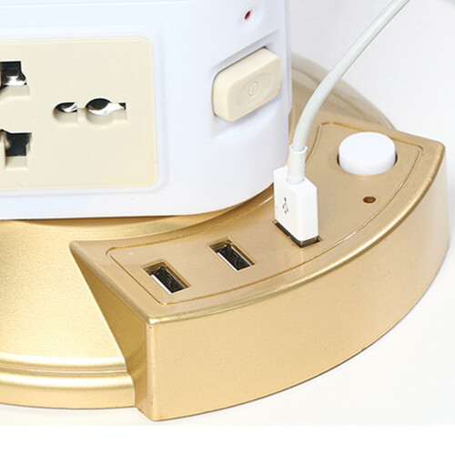 Πολύπριζο Tower με 3 θύρες USB, 8 υποδοχές, καλώδιο 2 μέτρων 2