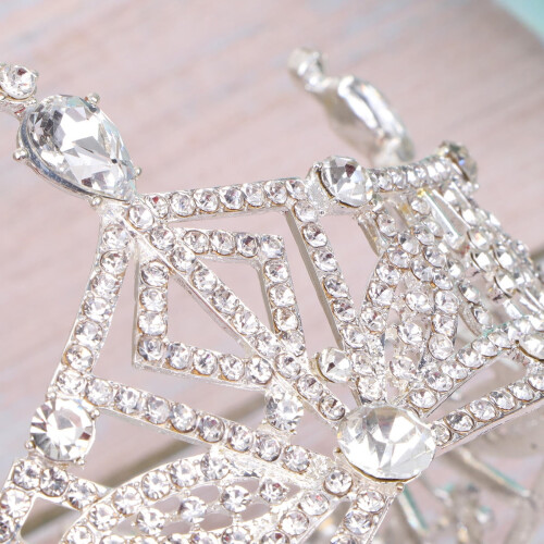 Couronne de mariée vintage en strass 2