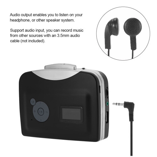 Conversor de cassete para MP3 com gravação automática via USB. 2
