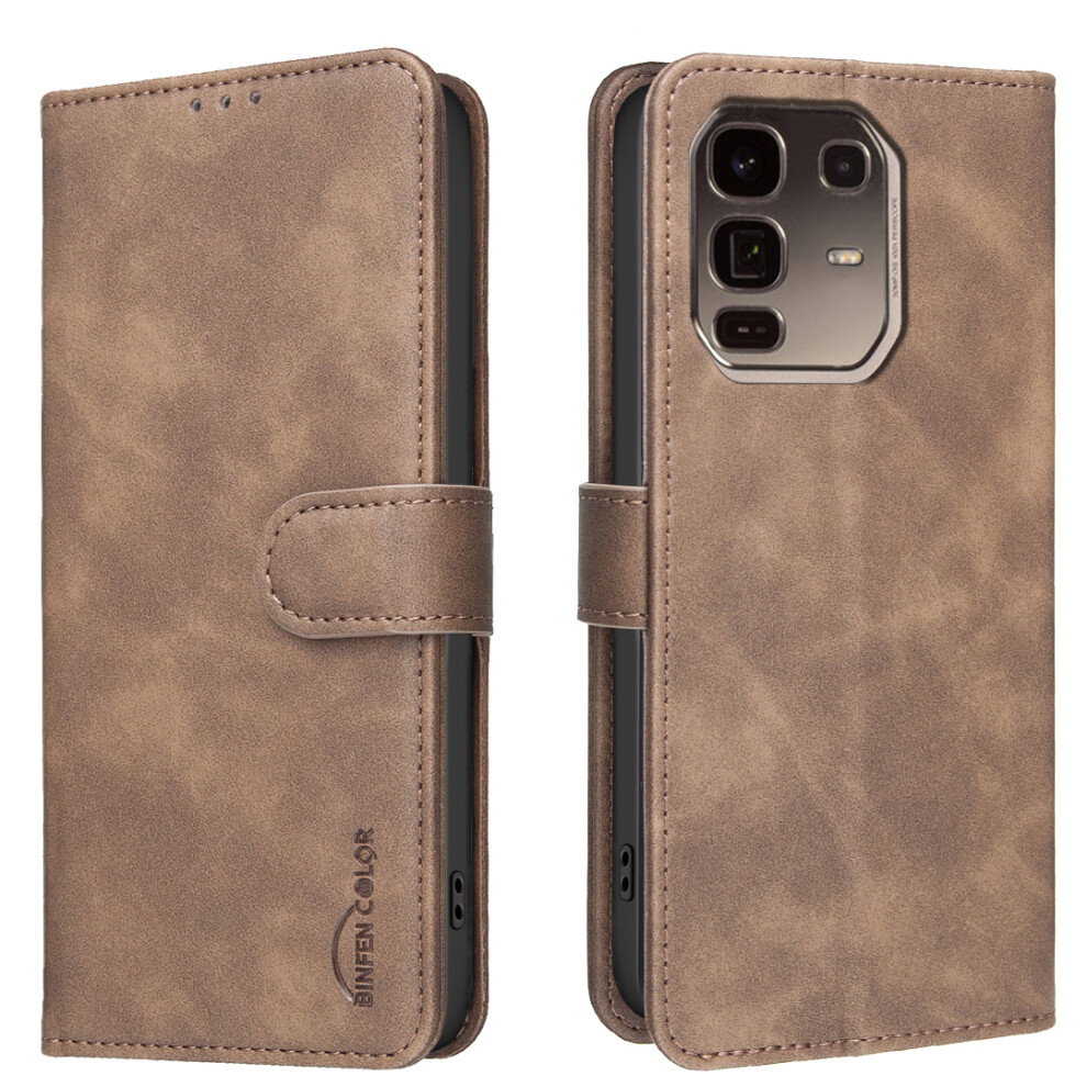 (Brown) Phone Cover For Infinix Note 50 Pro+ 5G Bf37 Case Rfid Blocking Wallet Stand Leather Phone Cover Brown 6914292854897