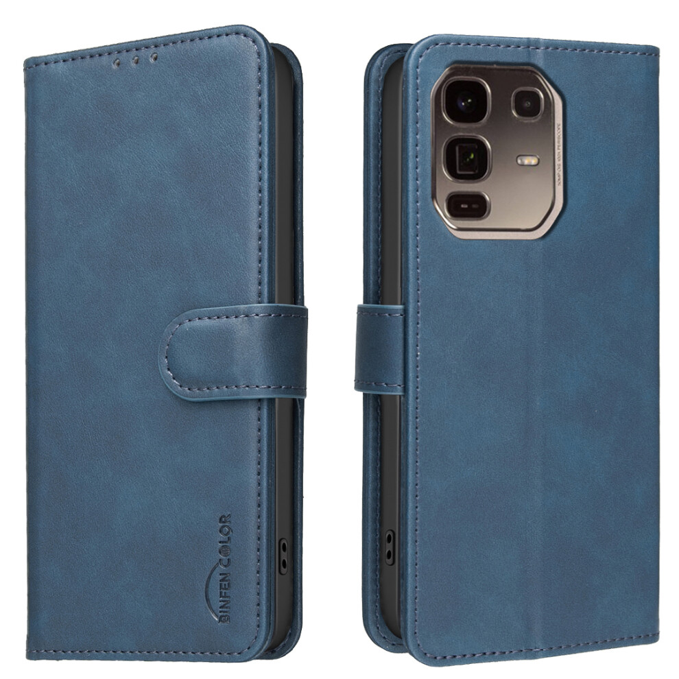 (Blue) Phone Cover For Infinix Note 50 Pro+ 5G Bf37 Case Rfid Blocking Wallet Stand Leather Phone Cover Blue 6914294816480