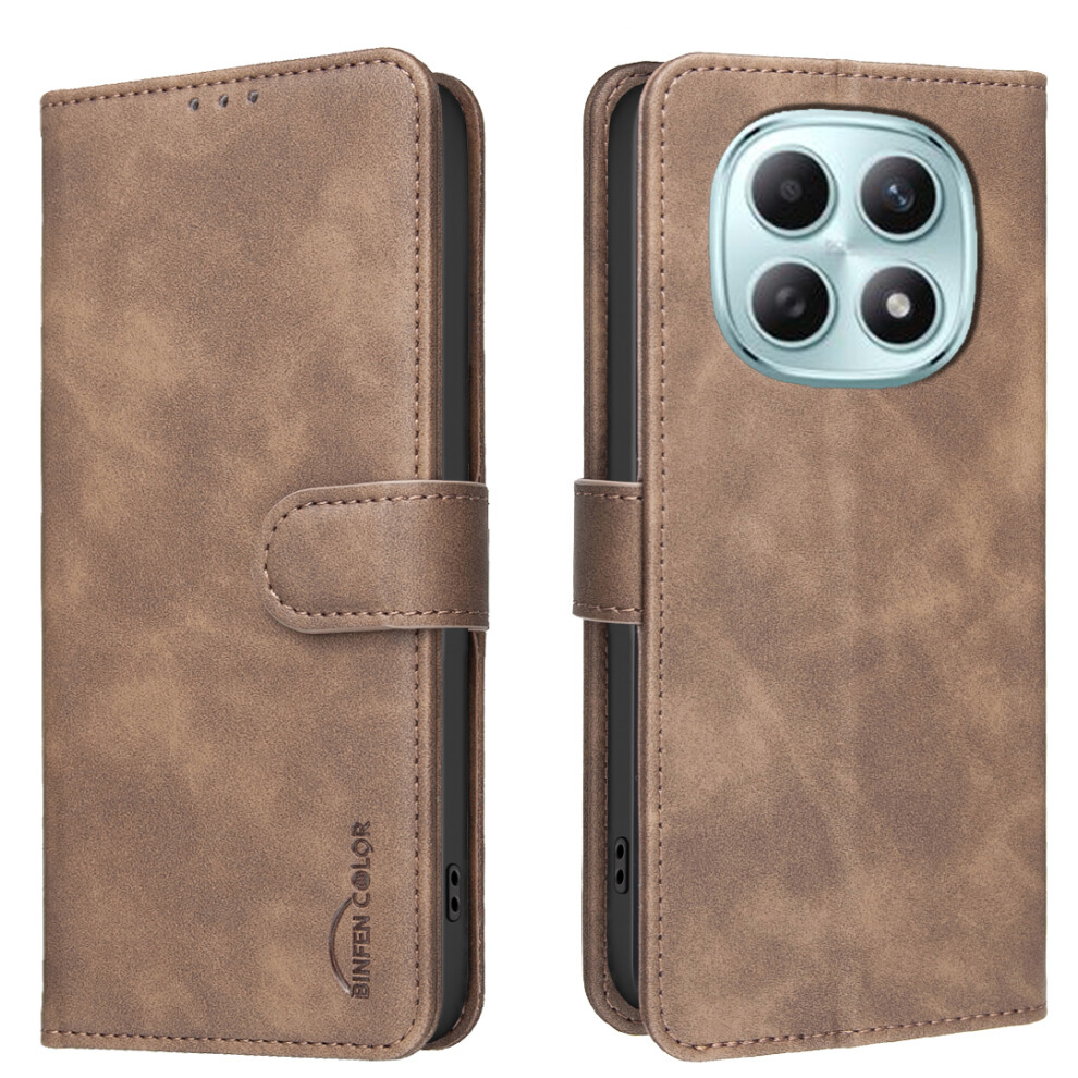 (Brown) Phone Cover For Xiaomi Redmi Note 15 Pro 4G (Global) Bf37 Case Rfid Blocking Wallet Stand Leather P Brown 6914293148049