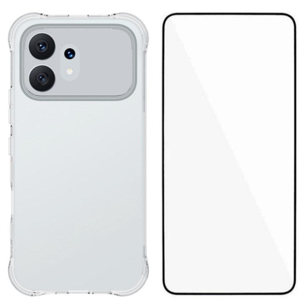(Transparent) Phone Cover For Honor 600 5G Wl Series Case 2.0Mm Tpu Phone Cover With Tempered Glass Film 6914291361051